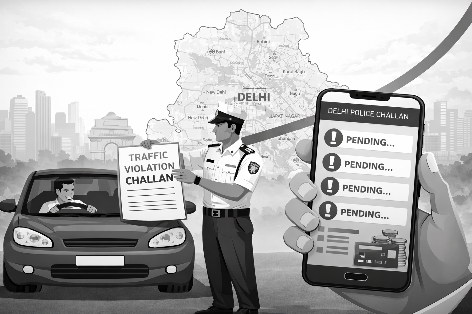Pending Traffic Challans in Delhi: Latest Data, Trends & How to Clear Them Online (2026) Lawyered